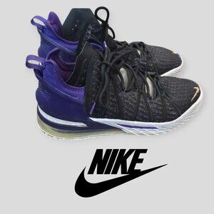 Nike Lebron 18 Lakers Men's Basketball Sneakers Lebron James Shoes Size 10